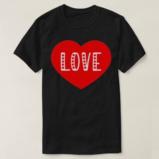 Valentijnsdagen houden van rood hart voor paren Ma T-shirt (Design voorkant)