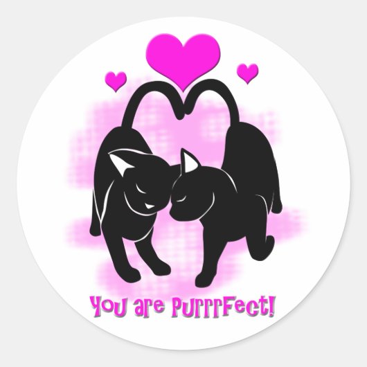 Valentijnsdagen Ronde Sticker (Voorkant)