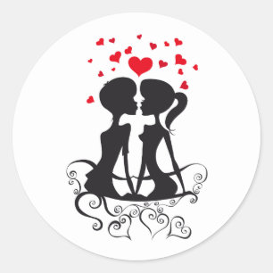 Valentijnsdagen Ronde Sticker