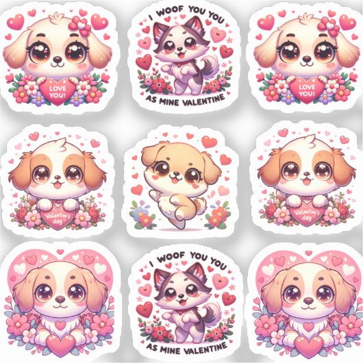 Valentijnsdagen Sticker (Voorkant)