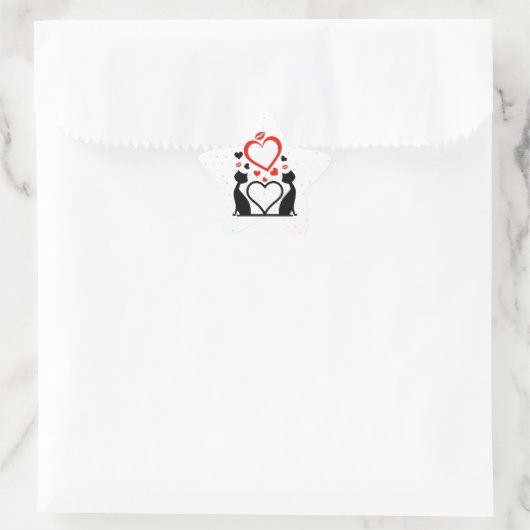 Valentijnsdagen zijn Pew Pew Ster Sticker (Tas)