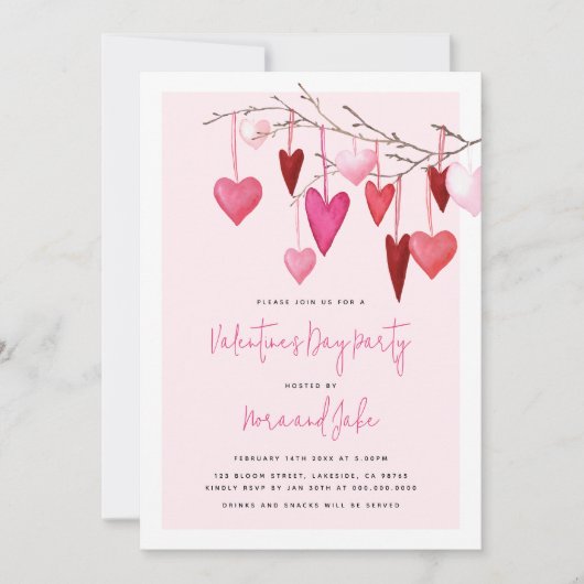 Valentijnsdagfeest Kaart (Voorkant)