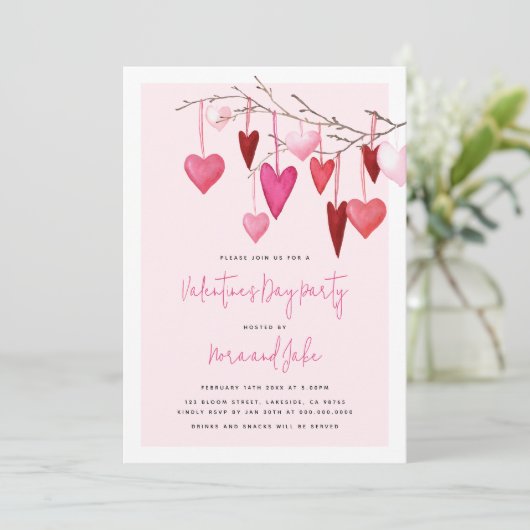 Valentijnsdagfeest Kaart (Staand voorkant)