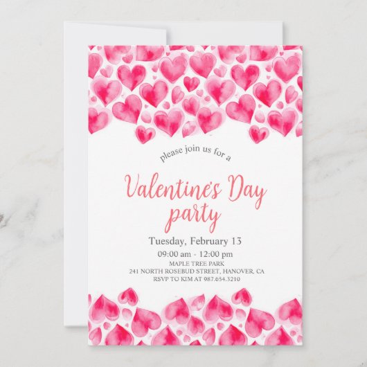 Valentijnsdagfeest Kaart (Voorkant)