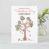 Valentijnsdagfeest Kaart (Staand voorkant)