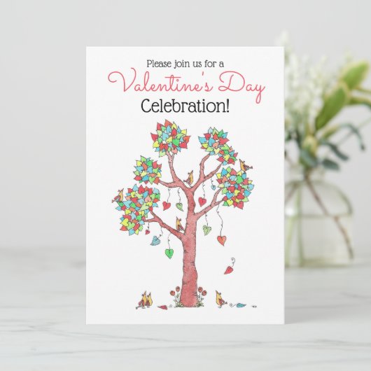 Valentijnsdagfeest Kaart (Staand voorkant)