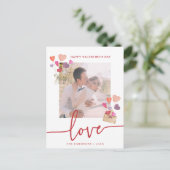 Valentijnsdagfoto Feestdagenkaart (Staand voorkant)