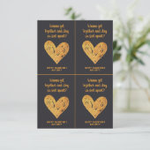 Valentijnsdaggrap Covid Glitter Goud en Zwart Kaart (Staand voorkant)