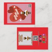 Valentijnsdagkaart #1 notitiekaartje (Voorkant / Achterkant)