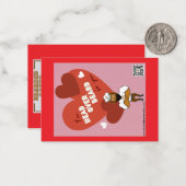 Valentijnsdagkaart #1 notitiekaartje (Voorkant / Achterkant in situ)