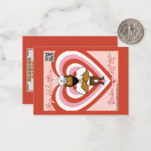 Valentijnsdagkaart #5 notitiekaartje (Voorkant / Achterkant in situ)