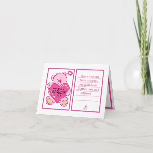 Valentijnsdagkaart Bedankkaart (Voorkant)