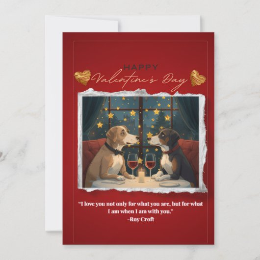 Valentijnsdagkaart- blanco feestdagenkaart (Voorkant)