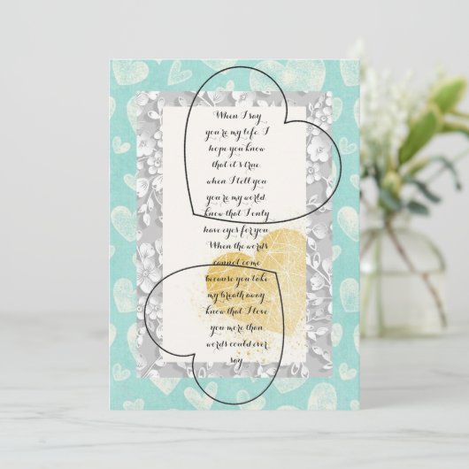 Valentijnsdagkaart Kaart (Staand voorkant)