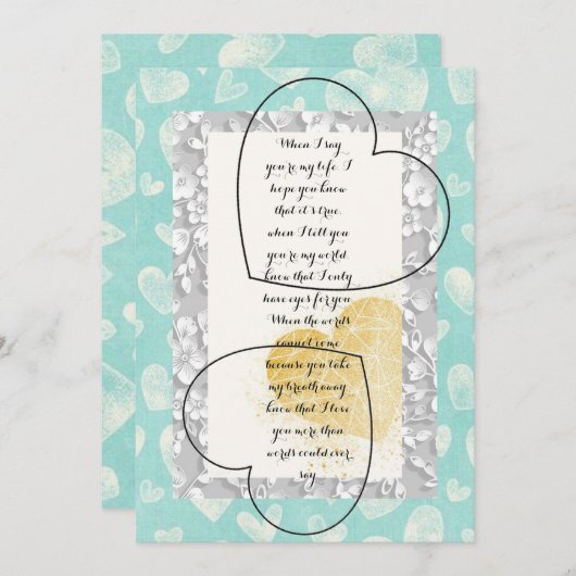 Valentijnsdagkaart Kaart (Voorkant / Achterkant)