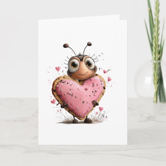 Valentijnsdagkaart met Bij Kaart (Voorkant)