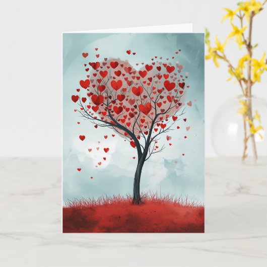 Valentijnsdagkaart - Mijn Liefde Groeit Kaart (Gele Bloem)