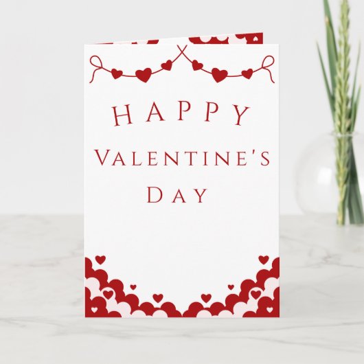 Valentijnsdagkaart, romantische feestdaggroet kaart (Voorkant)