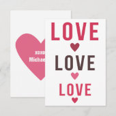 Valentijnsdagkaart voor kinderen kaart (Voorkant / Achterkant)