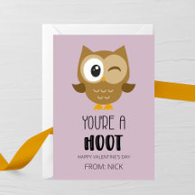 Valentijnsdagkaart voor kinderen met de tekst 'You