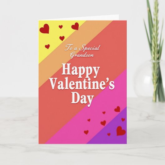 Valentijnsdagkaart voor kleinzoon kaart (Voorkant)