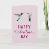 Valentijnsdagkaart voor kolibries kaart (Voorkant)