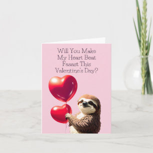 Valentijnsdagkaart voor luiaard - Grappig en Schat Kaart