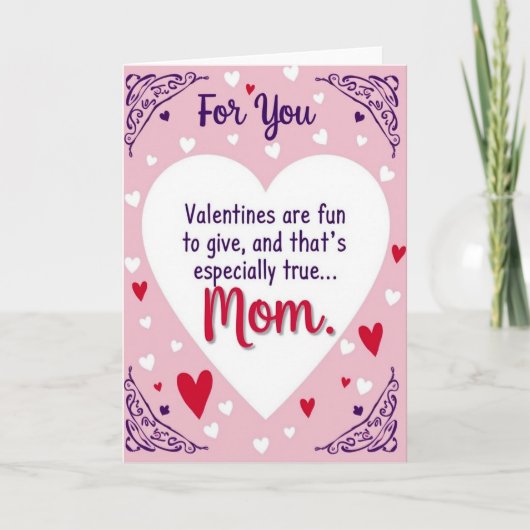 Valentijnsdagkaart voor mama kaart (Voorkant)