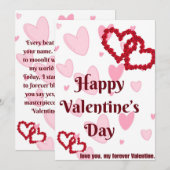 Valentijnsdagkaarten Feestdagenkaart (Voorkant / Achterkant)