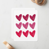 Valentijnsdagkaarten Notitiekaartje (Voorkant / Achterkant in situ)
