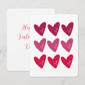 Valentijnsdagkaarten Notitiekaartje (Voorkant / Achterkant)