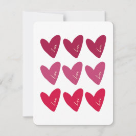 Valentijnsdagkaarten Notitiekaartje