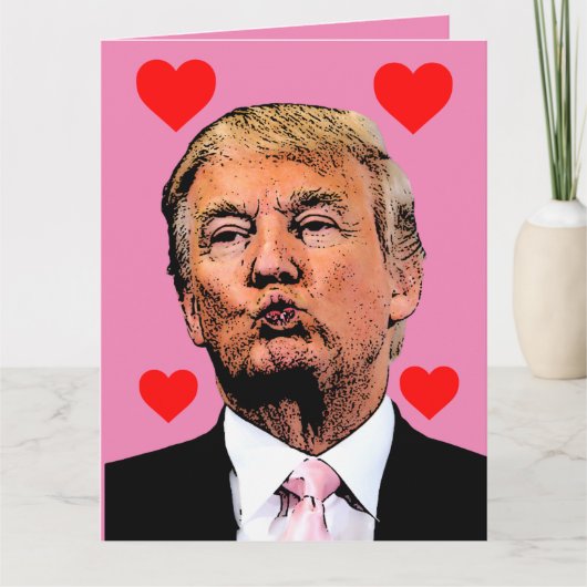 VALENTIJNSDAGKAARTEN VAN DONALD TRUMP IN EXTRA GRO KAART (Voorkant)