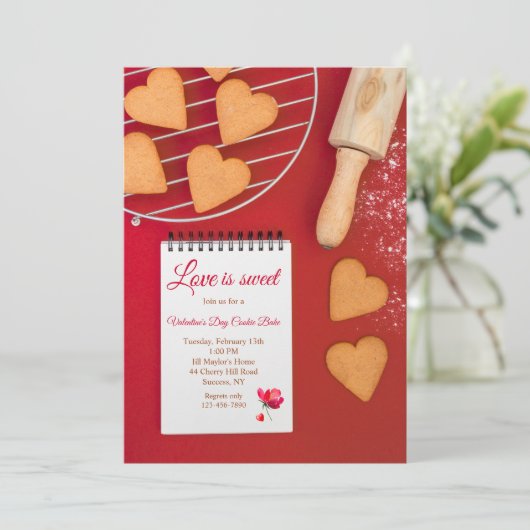 Valentijnsdagkoekjes Kaart (Staand voorkant)