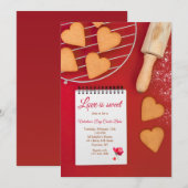 Valentijnsdagkoekjes Kaart (Voorkant / Achterkant)