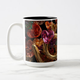 Valentijnsdagmok | Romantisch, Schattig & Hartverw Tweekleurige Koffiemok