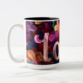 Valentijnsdagmok | Romantisch, Schattig & Hartverw Tweekleurige Koffiemok