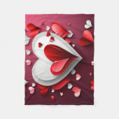 Valentijnsdagontwerp Fleece Deken (Voorkant)