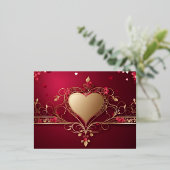 Valentijnsdagontwerp Folie Feestdagen Briefkaart (Staand Voorkant)