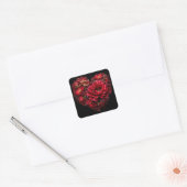 Valentijnsdagstickers | Mooie, romantische Vierkante Sticker (Envelop)