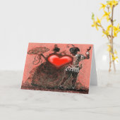 Valentijnsdansers Kaart (Gele Bloem)