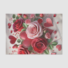 Valentijnsday Rozen en Hartjes Vloeipapier Tissuepapier