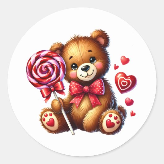 Valentijnsday Teddy Stickers (Voorkant)