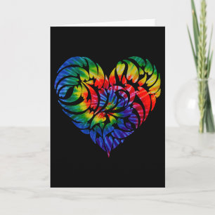 Valentijnsdecoratieve abstracte tribale tie-dye ha kaart