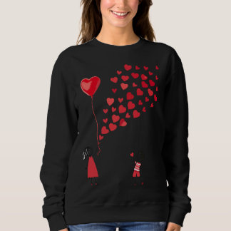 Valentijnsdesign dames sweatshirt