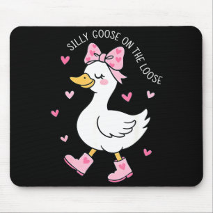 Valentijnsdomme gans op de losse Coquette Boog Gi Muismat