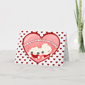 Valentijnsdumplings  feestdagen kaart
