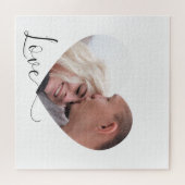 Valentijnse aangepaste foto-puzzel voor het hart legpuzzel (Horizontaal)