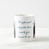 Valentijnse aangepaste fotonamen en liefdescitaat koffiemok (Center)