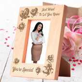 Valentijnse Afbeelding Cadeau Speciale Bericht Hou Gegraveerde Lijstjes